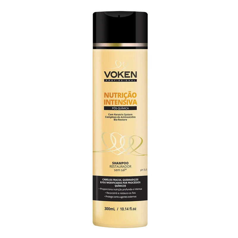 Voken Shampoo Nutrição Intensiva Pós Química 300ml